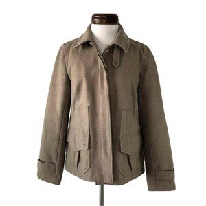 J. Crew Beige Wool Coat  |  Womens Medium